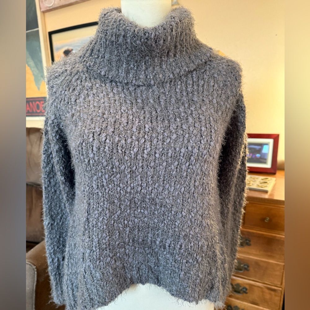 NWT Miracle Heather Gray Cowl Neck Sweater - Picture 2 of 11